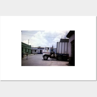 US articulated lorry in Guatemala City summer 1991 Posters and Art